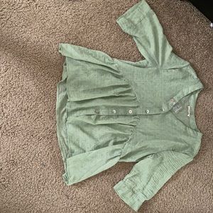 Sage green blouse, breezy, never worn